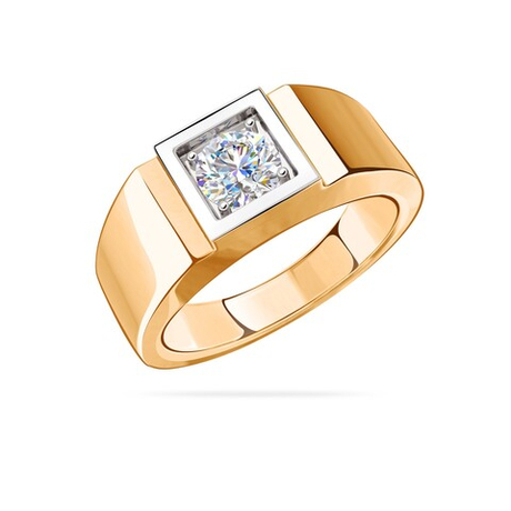 Печатка из золота 585 пробы с Фианит