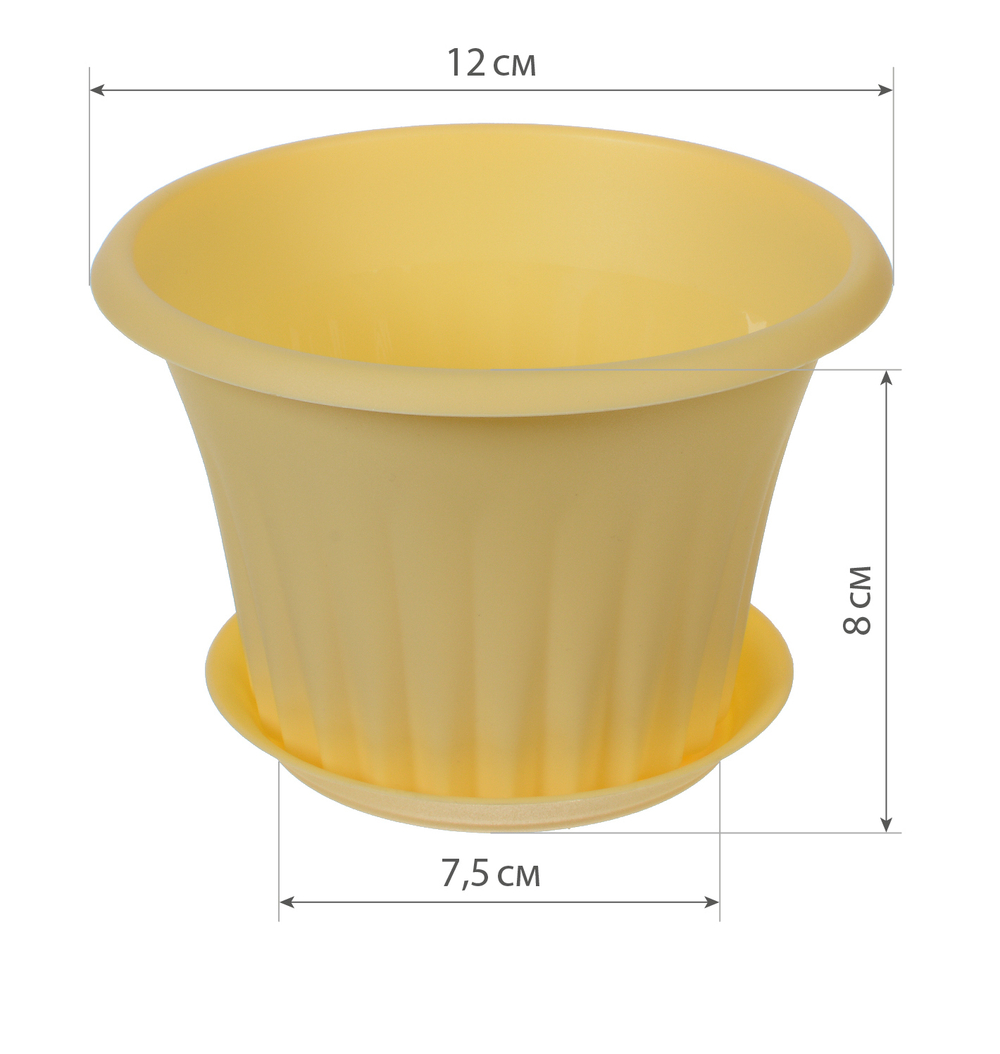 Кашпо КЭРОЛ 0,45 л D120мм с подставкой