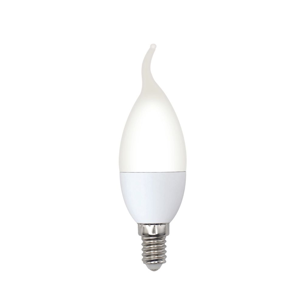 LED-CW37-5W-3000K-E14-FR-SLS Лампа светодиодная. Форма свеча на ветру. матовая. Теплый белый свет 3000K. ТМ Volpe