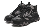 FILA Oakmont fabric synthetic leather comfortable wear-resistant breathable mid-top daddy shoes men's black sky gray