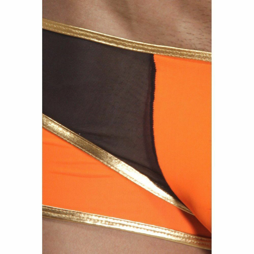 Мужские трусы хипсы оранжево-черные Cosmos Colors  L30OBG