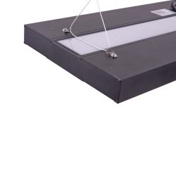 ULO-K16B 2x16W-4000K-L50 5W-3000K IP44 BLACK Светильник линейный светодиодный подвесной с фоновой подсветкой. Белый свет 4000К. Алюминий. Цвет черный. TM Uniel