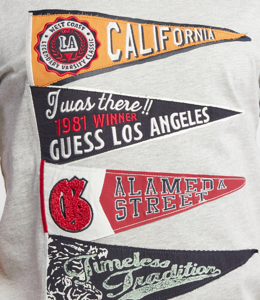 футболка pennant GUESS - серый(M2RI04 K8FQ1)