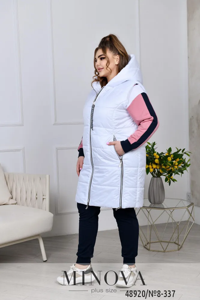 Костюм 8-337-фреза-белый Minova