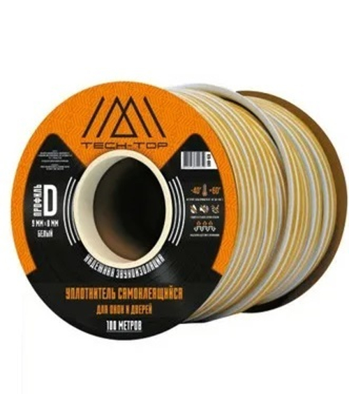 Уплотнитель 9*4 мм коричневый TECH-TOP