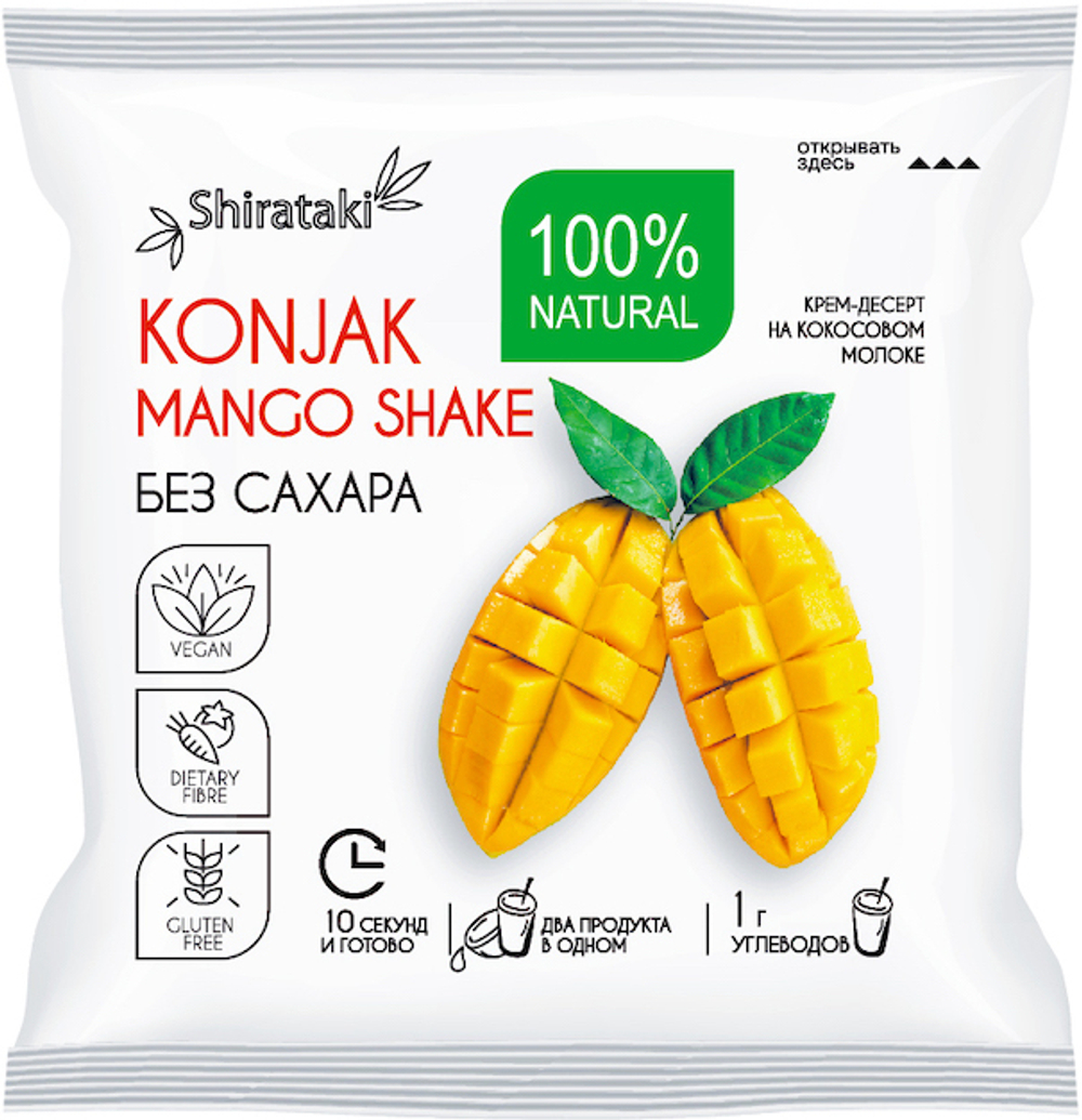 Десерт без сахара  Konjak  MANGO SHAKE