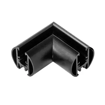 Соединитель L-образный горизонтальный тип D 506447 чёрный Linea Lightstar