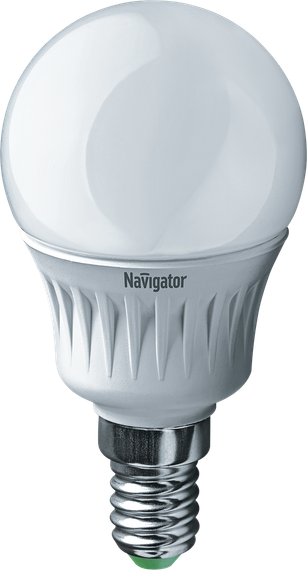 Лампа светодиодная Navigator G45 220V Е14 5W 2700K шар 22028