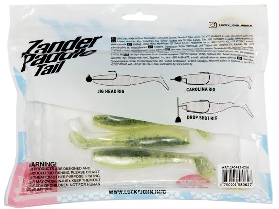 Виброхвосты LJ 3D Series Zander Paddle Tail 4.0in (10.00)/Z06 5шт.