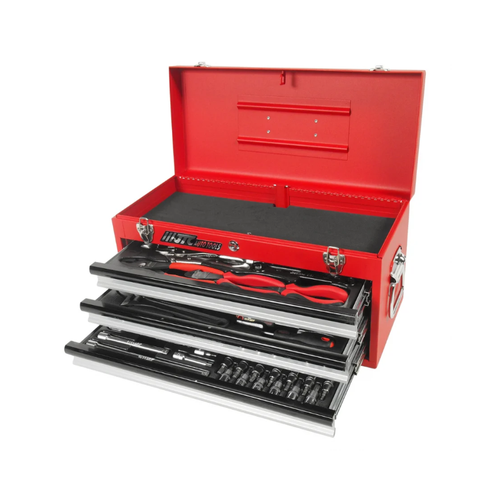 Набор инструментов в переносном инструментальном ящике 3 лотка 65 предметов JTC-B065