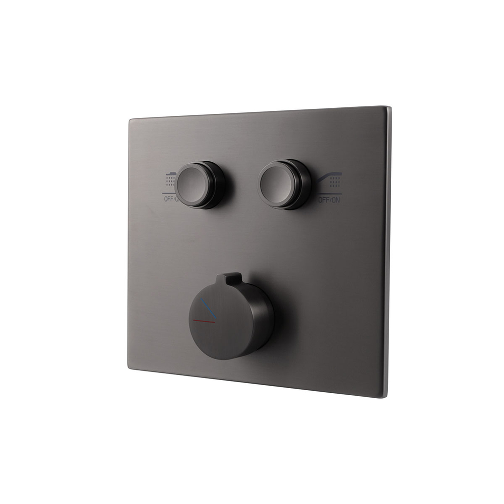 Душевой комплект Vincea Inspire VSFW-421I4GM встраиваемый, двухрежимный, вороненая сталь