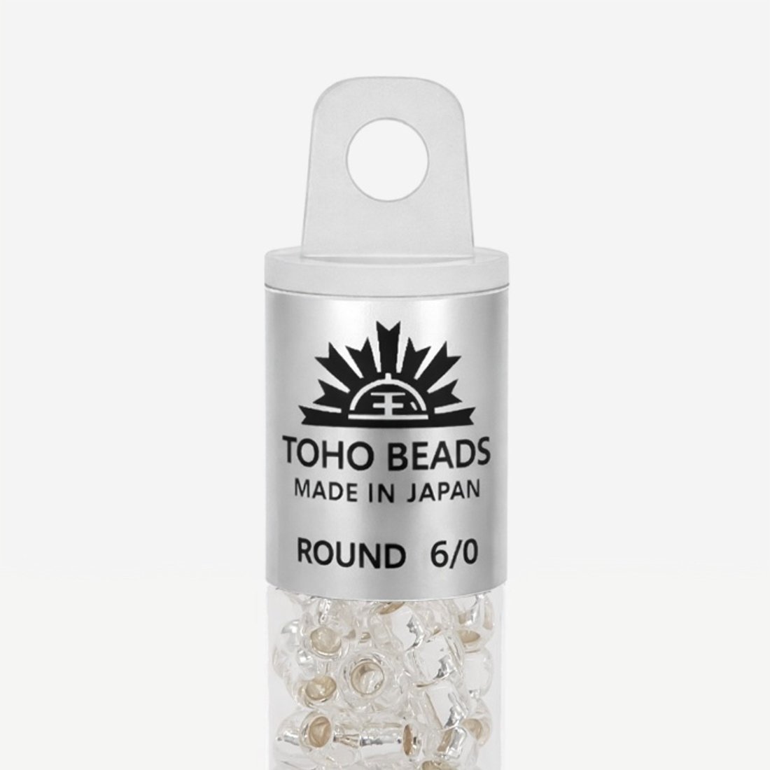 Японский бисер TOHO Round 6/0 (№21), с внутренним серебрением, прозрачный