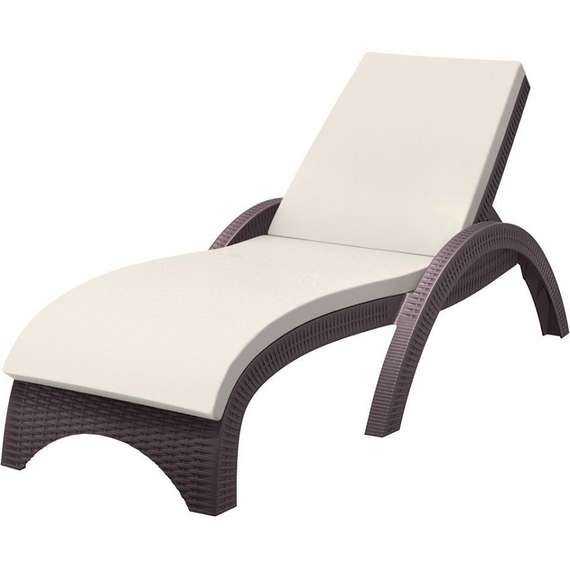 Шезлонг с матрасом Fiji коричневый
