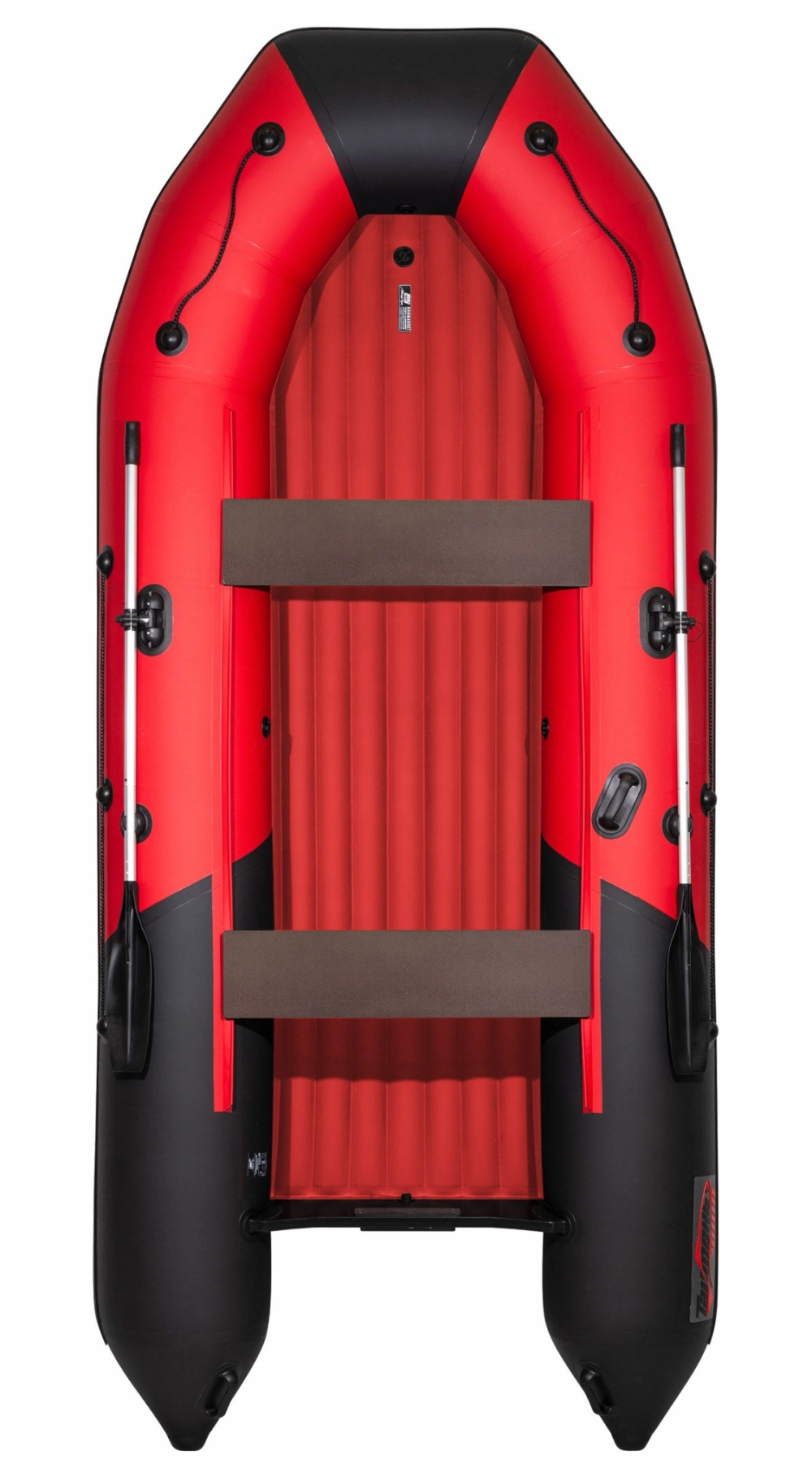 Лодка Таймень NX 4000 НДНД PRO, 4000*1800*495 мм., цвет красный - черный