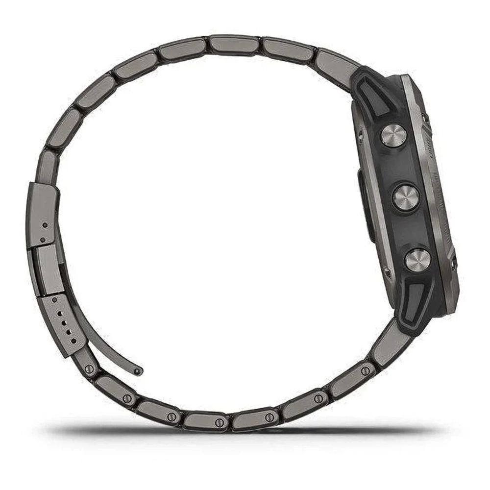 Спортивные наручные часы Garmin Fenix 6X Pro Solar титановый с титановым браслетом 010-02157-24