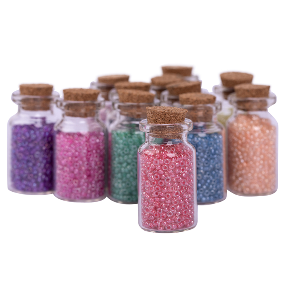 "Zlatka" набор бисера для рукоделия SGB №6 ассорти прозр. с цвет.отверстием