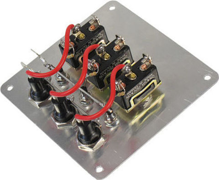 Панель переключателей, 3 влагозащищенных тумблера, 12В