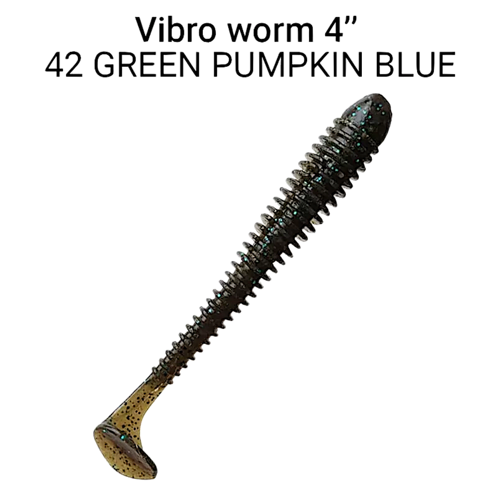 Мягкая приманка Crazy Fish Vibro Worm 4'' 10см 5шт 75-100 -
