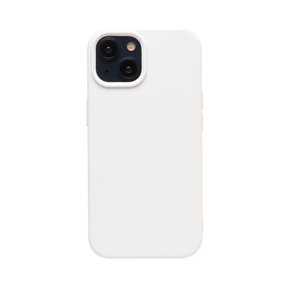 Силиконовый матовый чехол Activ Full Original Design для iPhone 15, без логотипа, белый