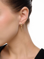 Серьги "Thorn and Cross" Black Gold