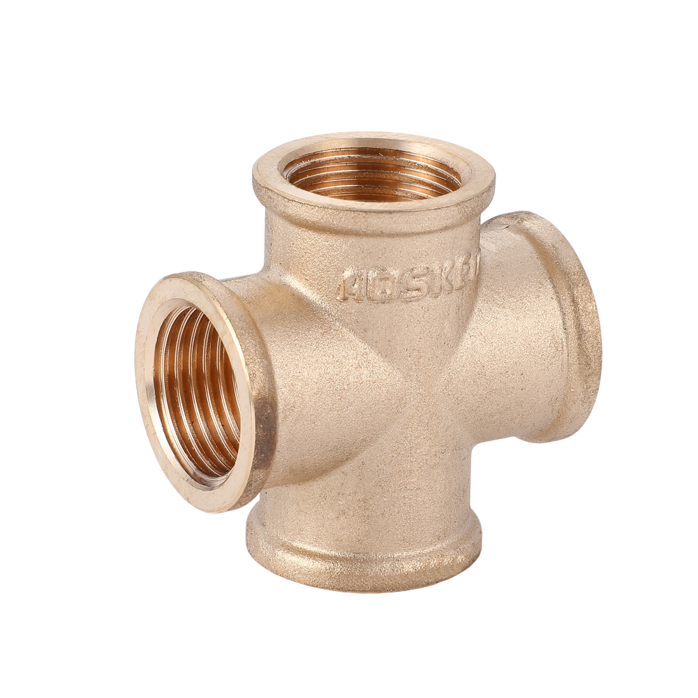 Крестовина AOSKER (ф15) 1/2" ВР латунная
