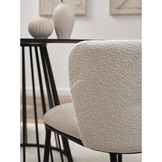 Стул foggy, букле, молочный