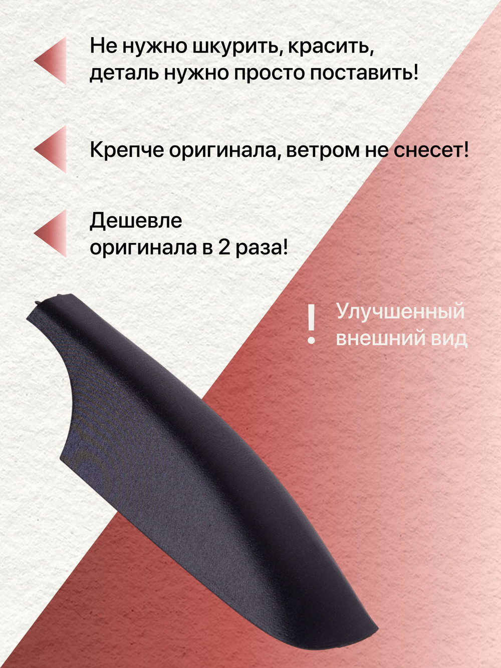 Передняя правая (пассажирская) заглушка рейлинга LADA Largus