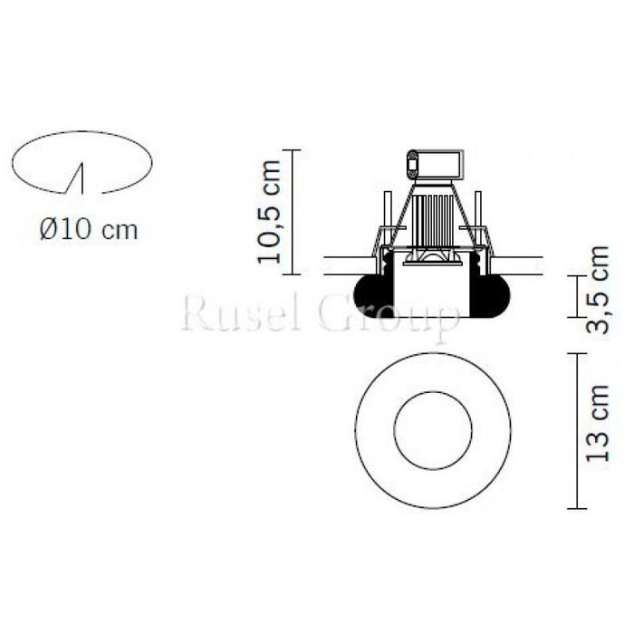 Встраиваемый светильник Fabbian Tondo D27 F64 01