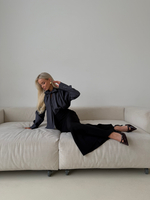 Юбка карандаш со шлицей черный