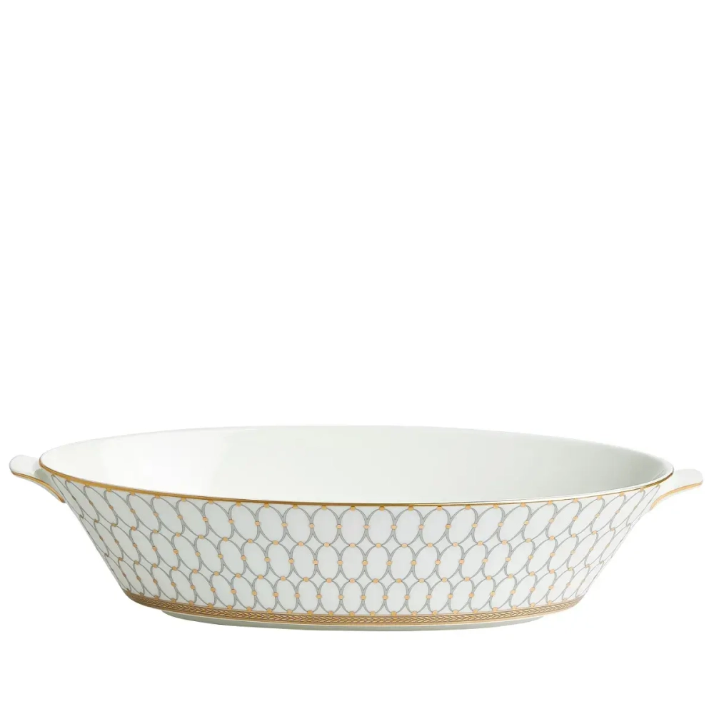 Wedgwood Овальная чаша Renaissance Grey 33,9 см