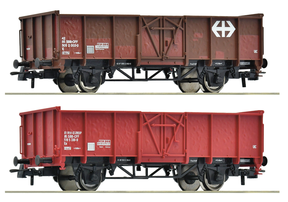 Набор из 2-х полувагонов , SBB , IV-V эпоха