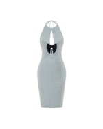 Платье мини из шифона с кристаллами