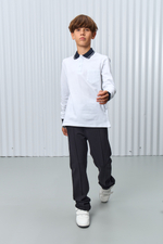 Футболка-поло длинный рукав с карманом FORMASCHOOL 53028