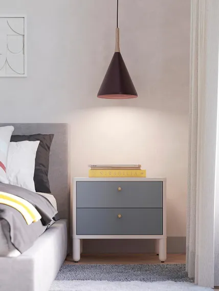 Тумба прикроватная saga, hordur, 55х40х50 см, белая