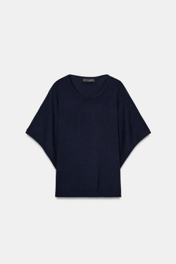 ZARA ТОП С ШИРОКИМИ РУКАВАМИ, МОРСКОЙ СИНИЙ