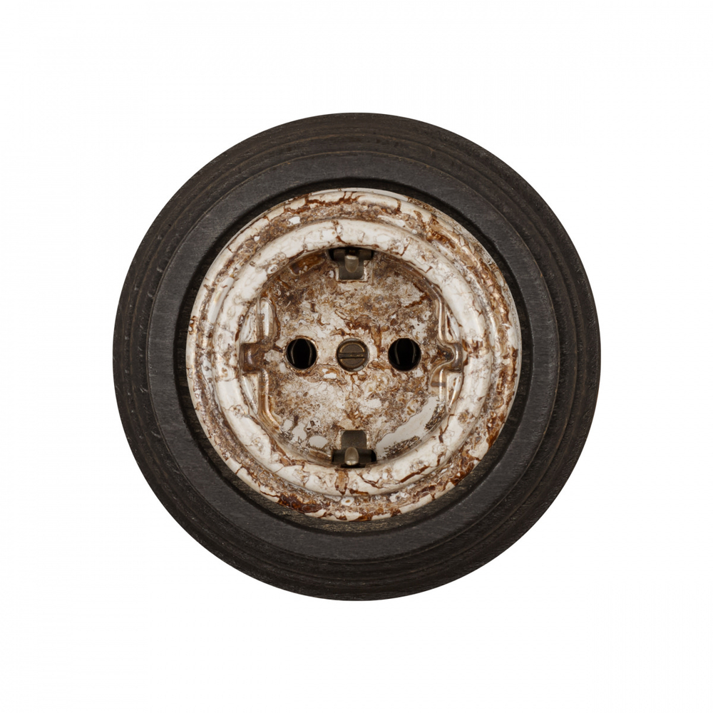 Розетка с З.К., керамика, цвет мрамор B1-101-09