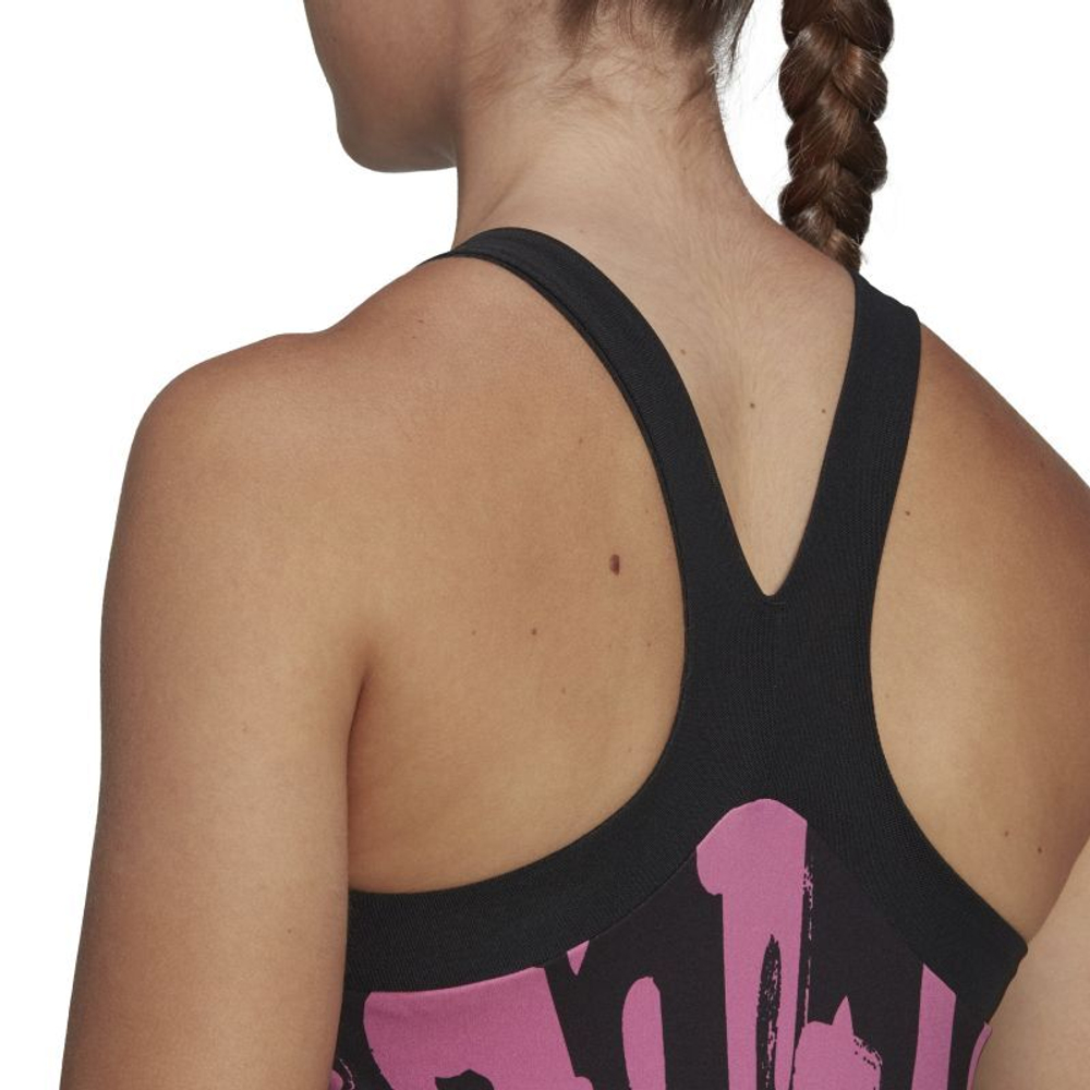 Топ теннисный Adidas New York Y-tank - black/semi pulse lilac