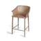 Полубарный стул Gio, серо-коричневая кожа