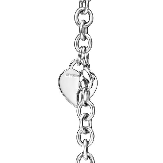 Браслет Tiffany & Co. Heart Tag в серебре с бриллиантом