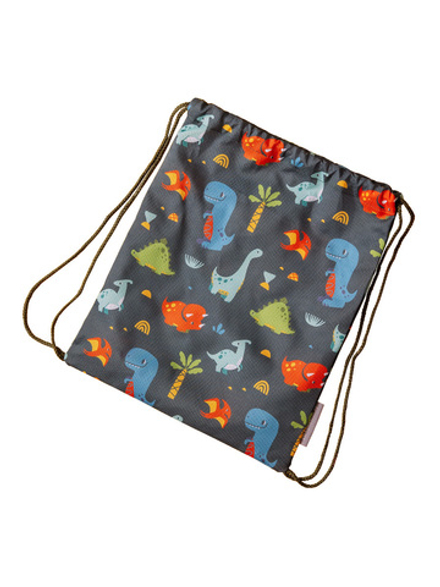 Мешок в садик 33х40, Динозавры принт (синий)