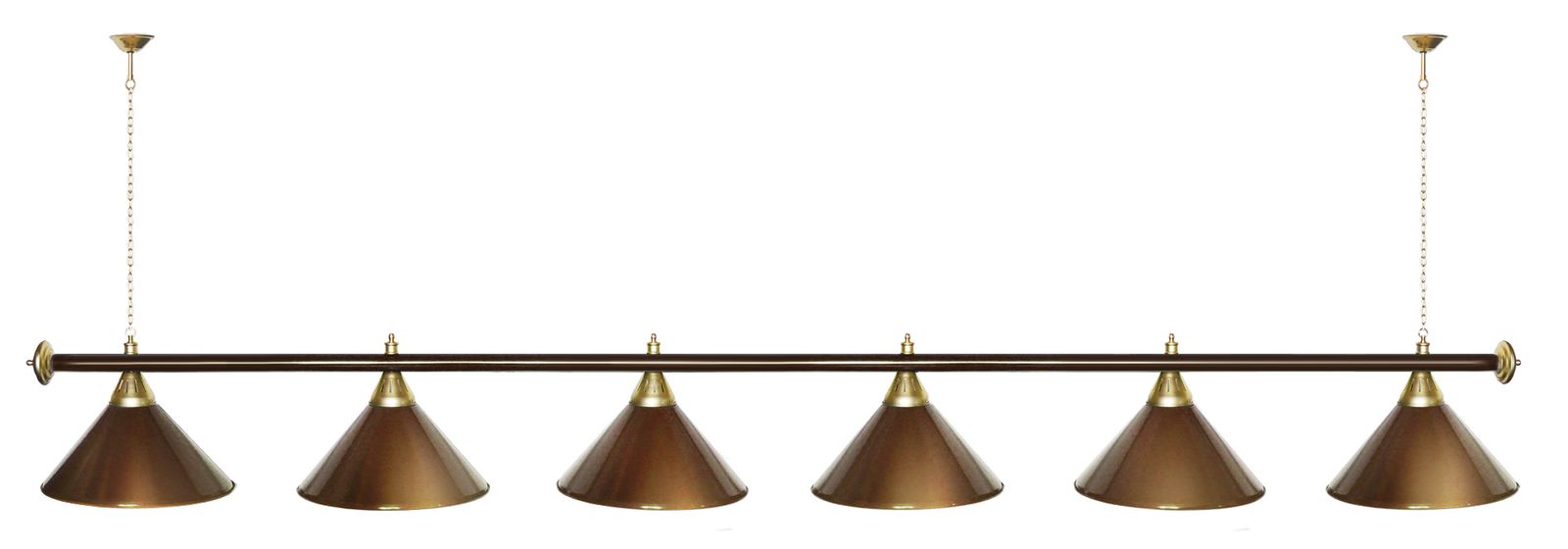 Лампа STARTBILLIARDS 6 пл. (плафоны зеленые,штанга золотая,фурнитура золото) фото №23