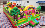 Коммерческий надувной батут "Маша и Миша" 10*6*3 м