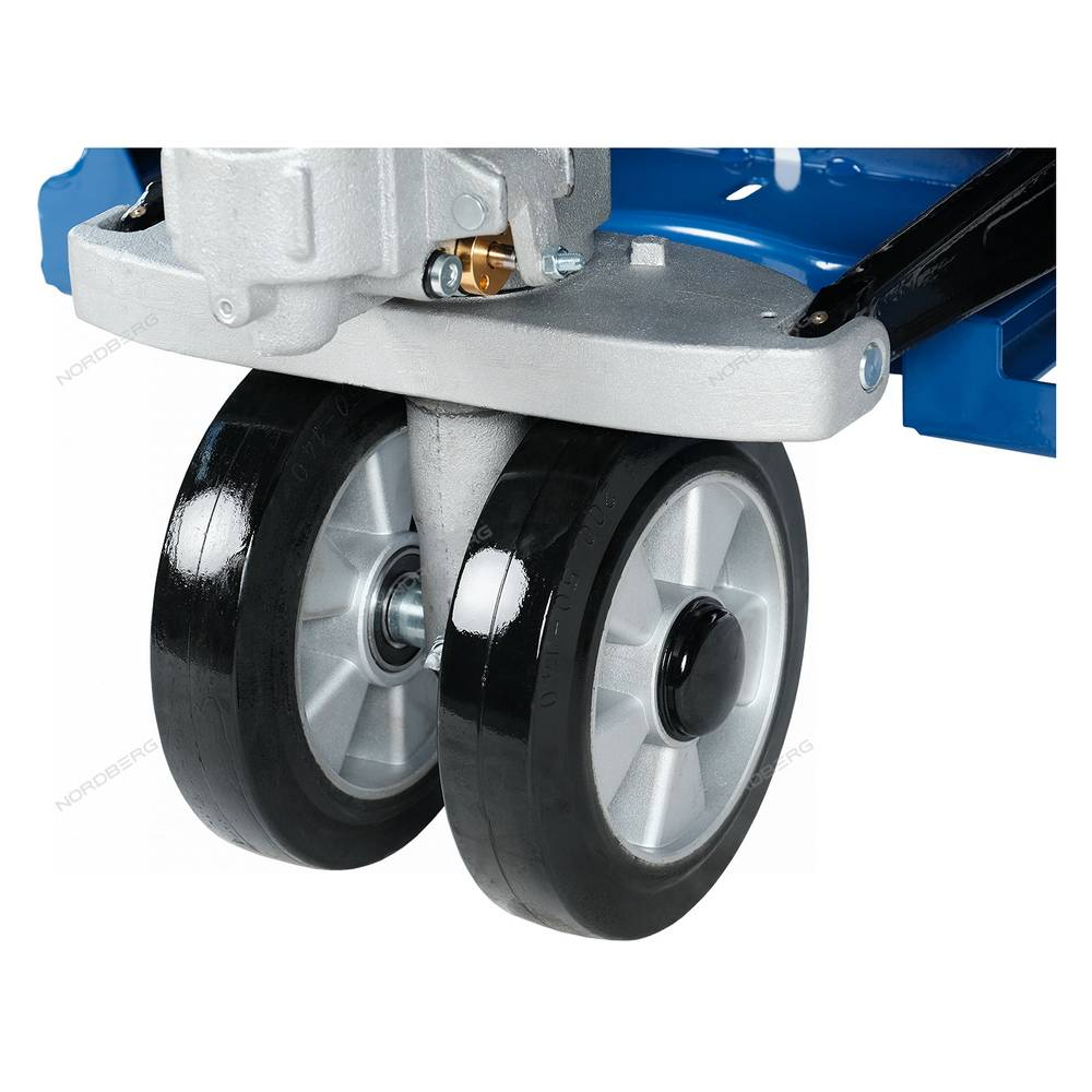 Тележка складская гидравлическая 2,5 т, усиленная, с резиновыми колесами NORDBERG N3901-25R