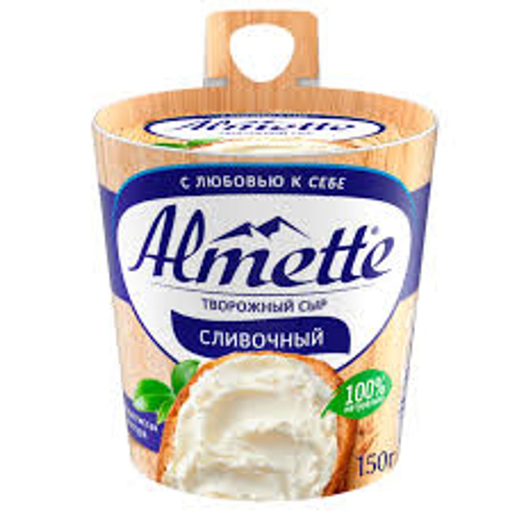 Сыр творожный "Альметте" сливочный 150г