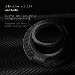 Магнитная подставка-держатель покрытый черным арамидным волокном (карбон), серия FiberSnap Ring Kevlar от Nillkin