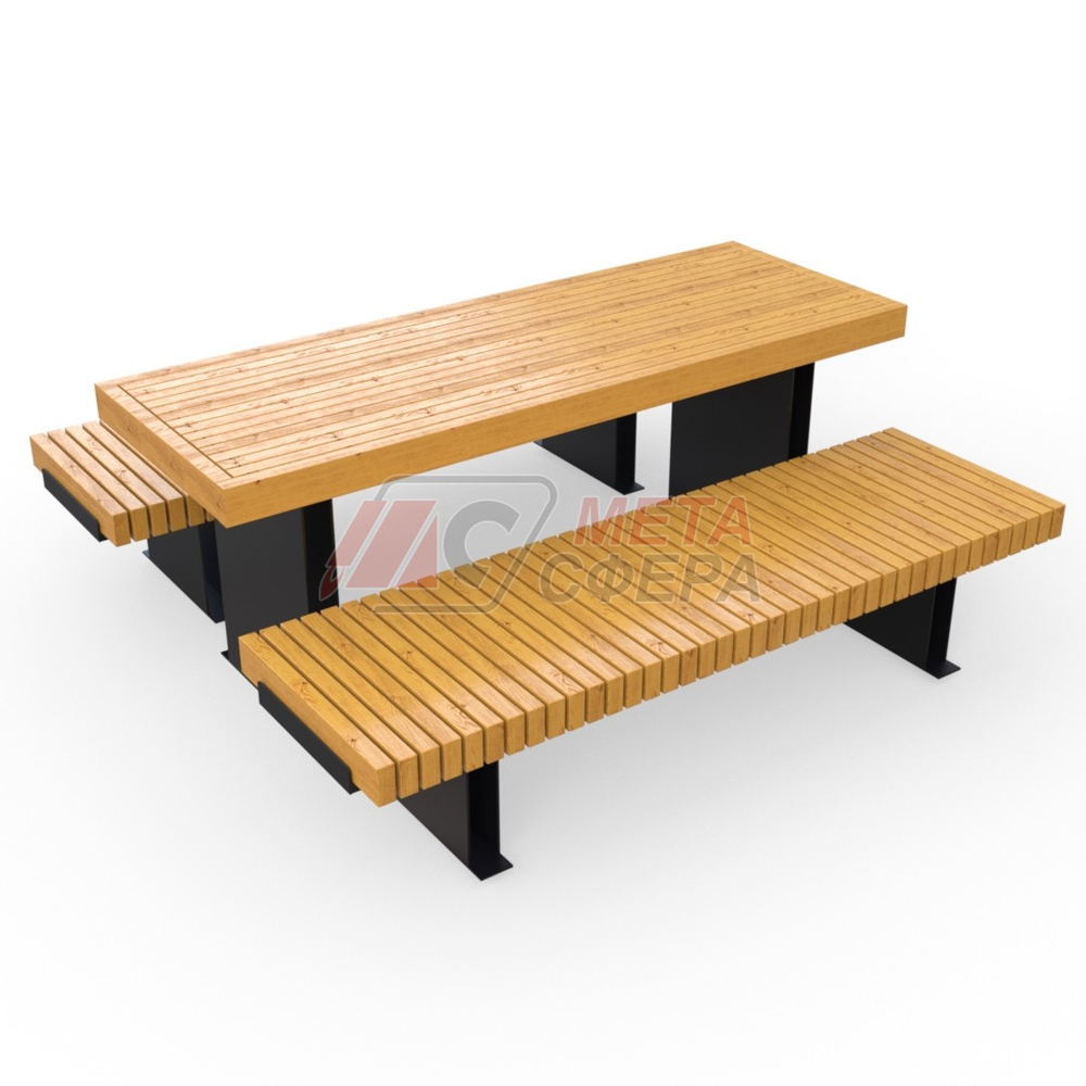 Стол уличный с лавками Rail Road 03