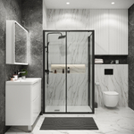 Душевой уголок Grossman Cosmo 140х80 120.K33.02.1480.21.00 профиль Черный матовый стекло прозрачное