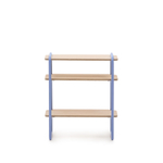 Стеллаж из ясеневого шпона цвета Tinn с синей металлической конструкцией, 70 x 60