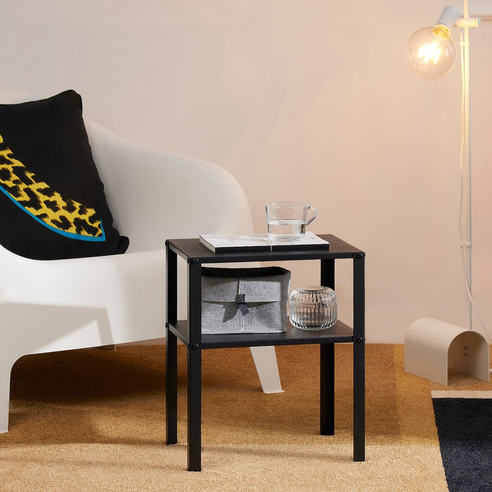Прикроватный столик IKEA KNARREVIK (КНАРРЕВИК), Черный, 37x28 см