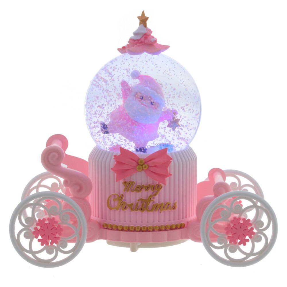 GAEM Фигурка декор "Дед Мороз" в стекл шаре (муз, подсвет, вьюга, движ, 3xAAA н/п), D10, L22 W11 H21 см